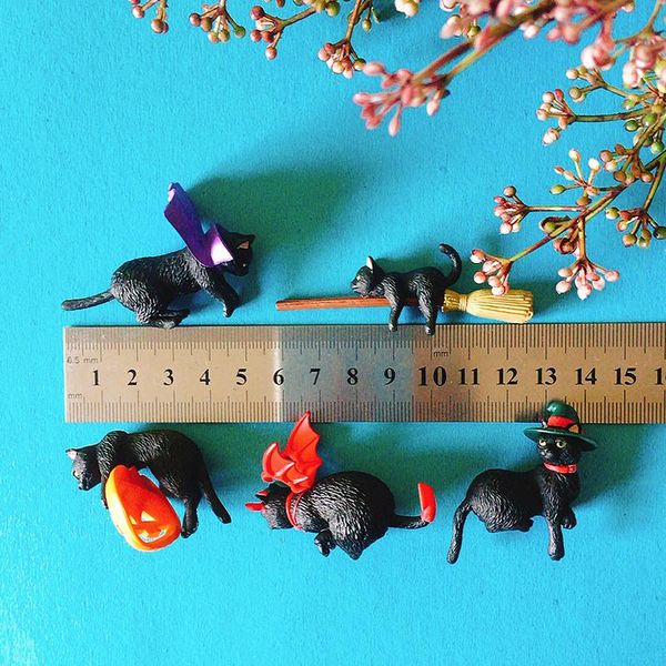 decorative objects & figurines black cats/miniatures animal/lovely cute/fairy garden gnome/moss terrarium decor/crafts/bonsai/figurine/cup e