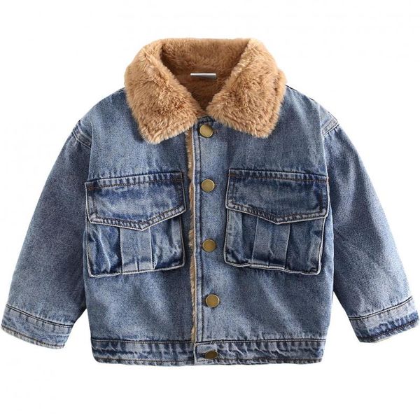 winter children clothing fashion baby jacket for kids boys girls velvet warm outwear blue jean coats button outfits 2-7y, Blue;gray
winter children clothing fashion baby jacket for kids boys girls velvet warm outwear blue jean coats button outfits 2-7y, Blue;gray