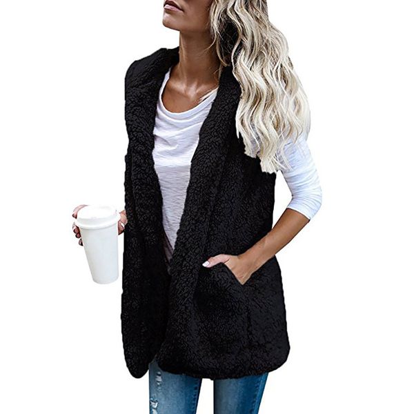 hooded jacket vest for women autumn winter thick fashion cashmere pocket, Black;white
hooded jacket vest for women autumn winter thick fashion cashmere pocket, Black;white