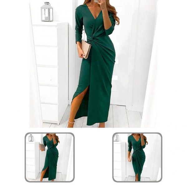 casual dresses temperament high split knotted belt long dress autumn solid sleeve for formal occasion, Black;gray
casual dresses temperament high split knotted belt long dress autumn solid sleeve for formal occasion, Black;gray