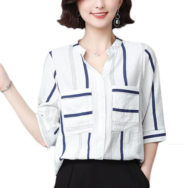 white blouse women shirts 2021 summer short sleeve casual blouses korean loose plus size 4xl camisas mujer women's &
white blouse women shirts 2021 summer short sleeve casual blouses korean loose plus size 4xl camisas mujer women's &