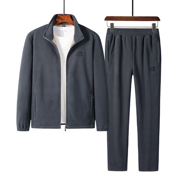 2021 plush sweater set men's leisure thickened warm fce winter two-piece sports coat, Gray
2021 plush sweater set men's leisure thickened warm fce winter two-piece sports coat, Gray