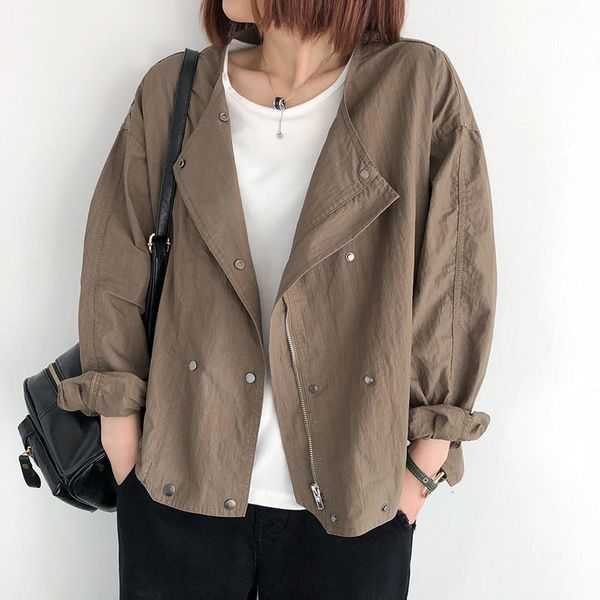 tracksuits spring autumn female jacket 2021 korean loose solid color long casual sleeve cardigan trend outerwear zh181 yoio, Gray
tracksuits spring autumn female jacket 2021 korean loose solid color long casual sleeve cardigan trend outerwear zh181 yoio, Gray