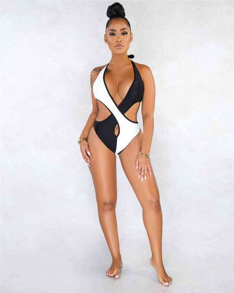 women's swimwear hollow out summer bikini fashion designer women bathing suit womens contrast color sling swimsuit tight stitching q3an, White;black
women's swimwear hollow out summer bikini fashion designer women bathing suit womens contrast color sling swimsuit tight stitching q3an, White;black