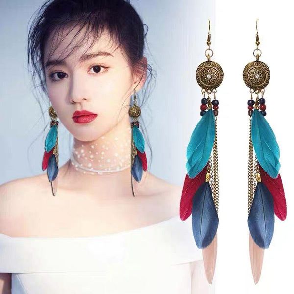 dangle & chandelier 2021 fashion exaggerated chain tassel earrings bohemian folk style feather long women's banquet jewelry, Silver
dangle & chandelier 2021 fashion exaggerated chain tassel earrings bohemian folk style feather long women's banquet jewelry, Silver
