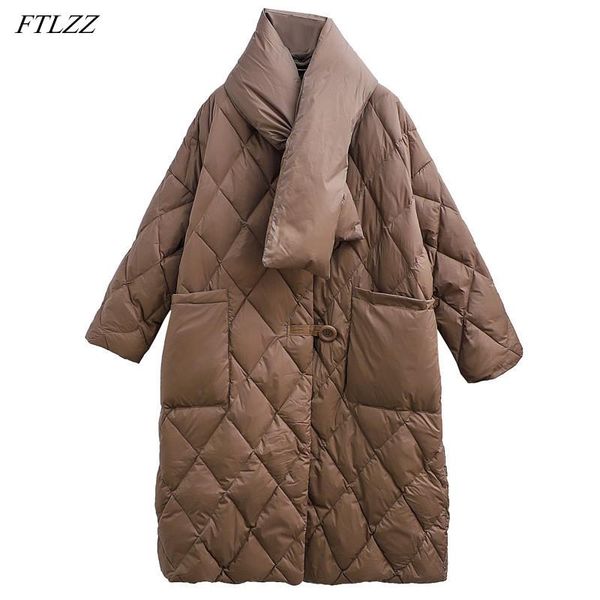 women's down & parkas ftlzz winter v-neck matching scarf feather long jacket women 90% white duck coat loose thick parke snow fluffy wa, Black
women's down & parkas ftlzz winter v-neck matching scarf feather long jacket women 90% white duck coat loose thick parke snow fluffy wa, Black