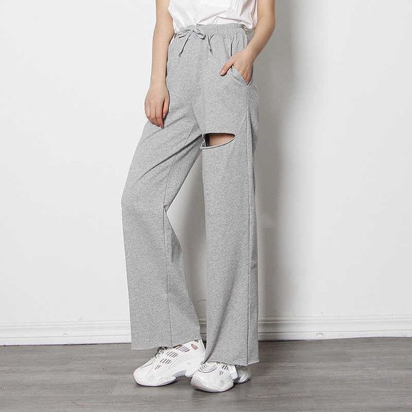 spring summer loose casual women trousers solid hole korean fashion pants female high waist elegant sweatpants 13a089 210525, Black;white
spring summer loose casual women trousers solid hole korean fashion pants female high waist elegant sweatpants 13a089 210525, Black;white