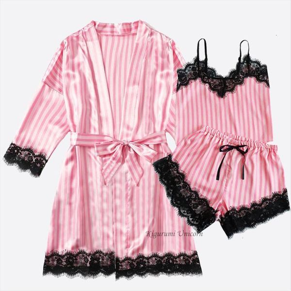 3pcs pajamas set satin pyjamamas womens sleepwears lace patchwork pink elegant nightwear home wear nighty amp robe suit, Black;red
3pcs pajamas set satin pyjamamas womens sleepwears lace patchwork pink elegant nightwear home wear nighty amp robe suit, Black;red