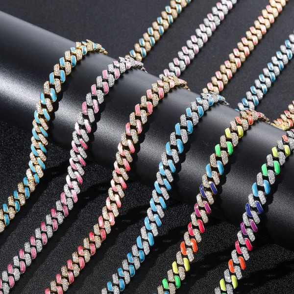 chains 12mm color cuban necklace hip hop colorful chain rainbow zircon trend men and women accessories, Silver
chains 12mm color cuban necklace hip hop colorful chain rainbow zircon trend men and women accessories, Silver