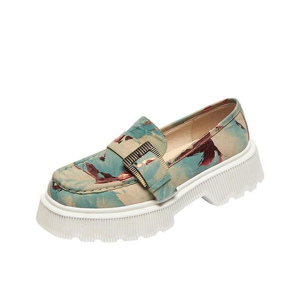 spring and summer single shoes women buckle strap printed thick bottomed round head handmade pump green dress, Black
spring and summer single shoes women buckle strap printed thick bottomed round head handmade pump green dress, Black