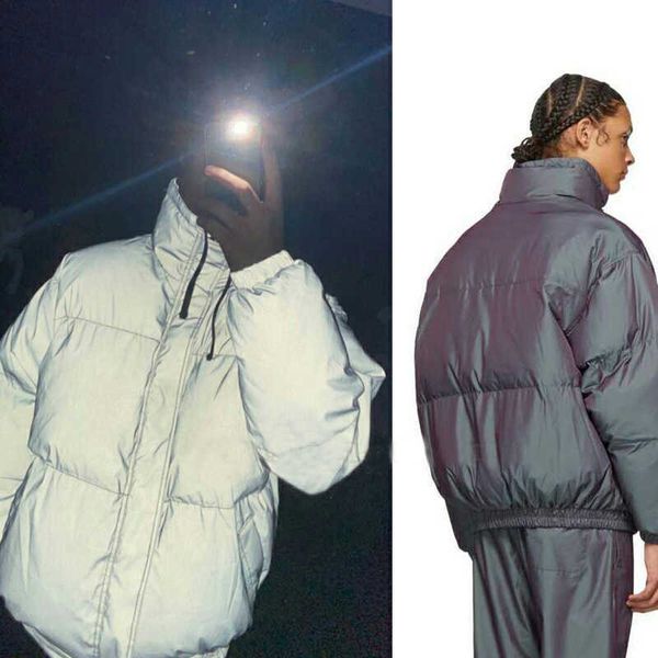 high-quality street warm puffer down jackets for ladies laser reflective hip hop stand collar ins outdoor thick parkas cotton winter, Black
high-quality street warm puffer down jackets for ladies laser reflective hip hop stand collar ins outdoor thick parkas cotton winter, Black