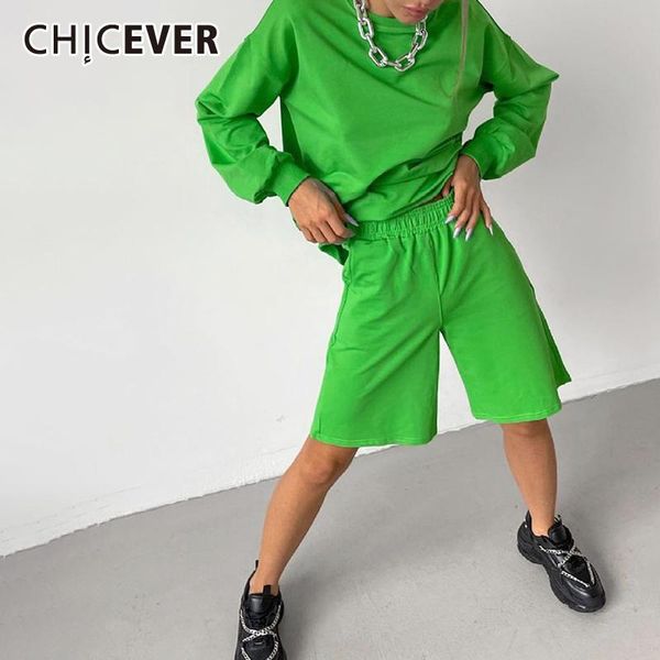 women's tracksuits chicever solid two piece set women round collar long sleeve high waist loose shorts casual womens suits 2021 fashio, Gray
women's tracksuits chicever solid two piece set women round collar long sleeve high waist loose shorts casual womens suits 2021 fashio, Gray