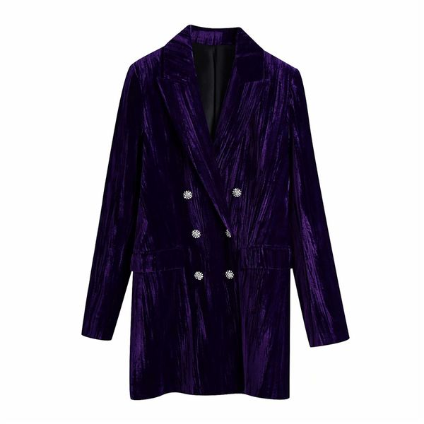 women's suits & blazers elegant women solid blue veet blazer fashion ladies diamond double breasted jacket streetwear female pocke, White;black
women's suits & blazers elegant women solid blue veet blazer fashion ladies diamond double breasted jacket streetwear female pocke, White;black