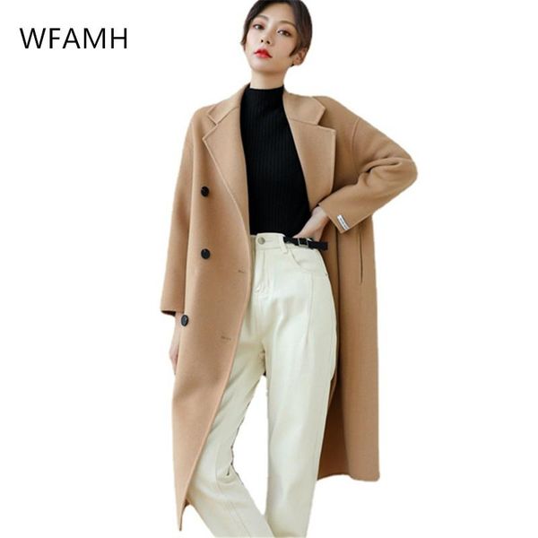 women's wool & blends 2021 autumn and winter fashion double-breasted temperament long loose thin double-sided woolen coat jacket women, Black
women's wool & blends 2021 autumn and winter fashion double-breasted temperament long loose thin double-sided woolen coat jacket women, Black