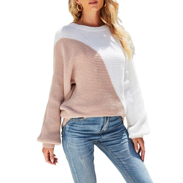 women's sweaters women block sweater crewneck long sleeve batwing contrast pullover knitted loose casual autumn winter adults, White;black
women's sweaters women block sweater crewneck long sleeve batwing contrast pullover knitted loose casual autumn winter adults, White;black