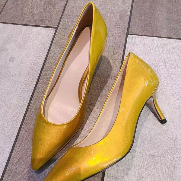 dress shoes 2021 pumps women women's high heels ladies fashion wedding gold patent leather genuine shoe, Black
dress shoes 2021 pumps women women's high heels ladies fashion wedding gold patent leather genuine shoe, Black