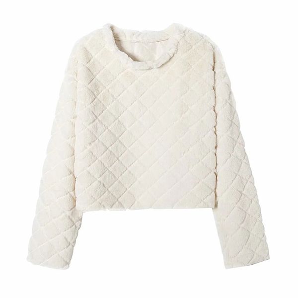 women simple cute warm hairy t-shirt female variety of colors round neck long sleeves chic 210531, White
women simple cute warm hairy t-shirt female variety of colors round neck long sleeves chic 210531, White