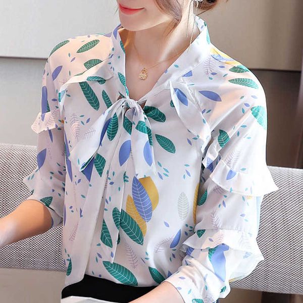 autumn long sleeve blouse women blusas mujer de moda ruffles v-neck print chiffon bluse shirt women blouses blusa d635 210602, White
autumn long sleeve blouse women blusas mujer de moda ruffles v-neck print chiffon bluse shirt women blouses blusa d635 210602, White