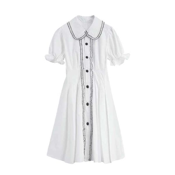 perhaps u women white peter pan collar puff short sleeve single-breasted a-line mini dress summer female d2635 210529, Black;gray
perhaps u women white peter pan collar puff short sleeve single-breasted a-line mini dress summer female d2635 210529, Black;gray