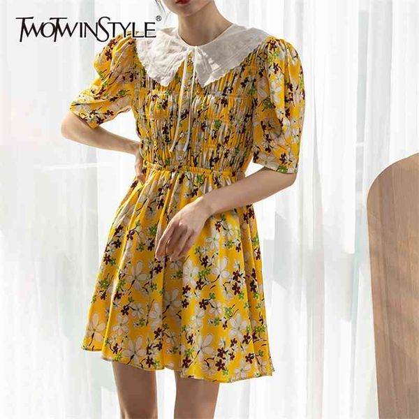 sweet print dress for women peter pan collar short sleeve high waist a line mini dresses female summer fashion 210520, Black;gray
sweet print dress for women peter pan collar short sleeve high waist a line mini dresses female summer fashion 210520, Black;gray