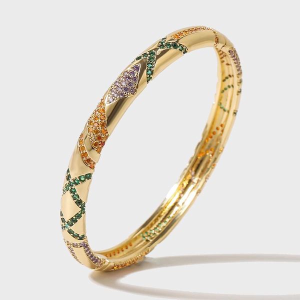 bangle female gold color copper metal geometric stripes multicolor zircon cz cubic zirconia bangles bracelets for women, Black
bangle female gold color copper metal geometric stripes multicolor zircon cz cubic zirconia bangles bracelets for women, Black