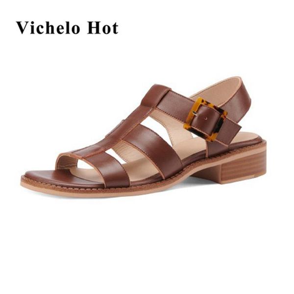 sandals vichelo genuine leather med heels bohemian style summer peep toe casual buckle straps gorgeous european designr l58, Black
sandals vichelo genuine leather med heels bohemian style summer peep toe casual buckle straps gorgeous european designr l58, Black