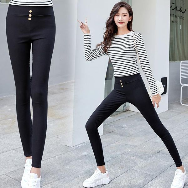 women's leggings plus velvet thickened high waist outer wear autumn and winter all-match thin pencil pants 2021, Black
women's leggings plus velvet thickened high waist outer wear autumn and winter all-match thin pencil pants 2021, Black