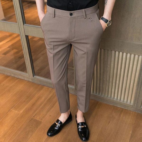 men's suits & blazers 2021 spring summer all match business formal wear solid men casual pants slim fit gentlemen office work dress tro, White;black
men's suits & blazers 2021 spring summer all match business formal wear solid men casual pants slim fit gentlemen office work dress tro, White;black