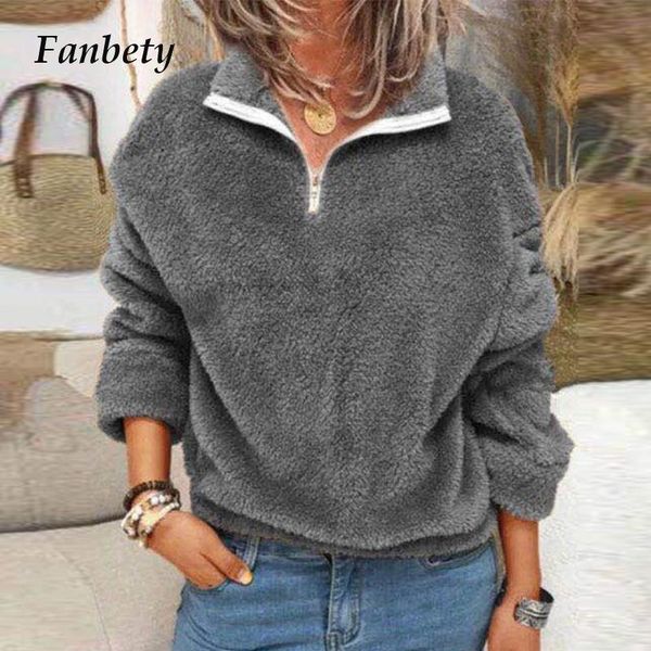 autumn winter zipper turn-down collar fleece sweatshirt women casual long sleeve solid pullover streetwear plus size hoodies women's &, Black
autumn winter zipper turn-down collar fleece sweatshirt women casual long sleeve solid pullover streetwear plus size hoodies women's &, Black