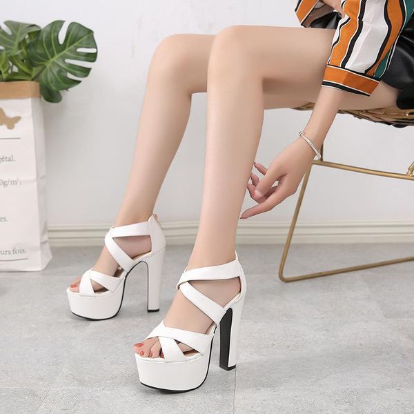 sandals 15cm high heels shoes women's fashion party lady's sandal flock zipper platform summer, Black
sandals 15cm high heels shoes women's fashion party lady's sandal flock zipper platform summer, Black