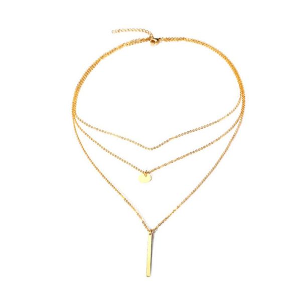 chains stainless steel geometric pattern small round brand europe and america three-layer temperament necklace suitable for women, Silver
chains stainless steel geometric pattern small round brand europe and america three-layer temperament necklace suitable for women, Silver