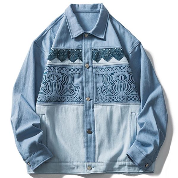 men's jackets lacible men streetwear denim jacket harajuku hip hop color block patchwork embroidery 2021 autumn casual cargo coat blue, Black;brown
men's jackets lacible men streetwear denim jacket harajuku hip hop color block patchwork embroidery 2021 autumn casual cargo coat blue, Black;brown
