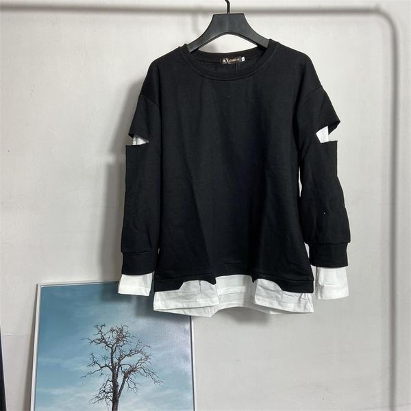 men's t-shirts long sleeve t shirt spring autumn double color round collar personality splicing arm hole design, White;black
men's t-shirts long sleeve t shirt spring autumn double color round collar personality splicing arm hole design, White;black