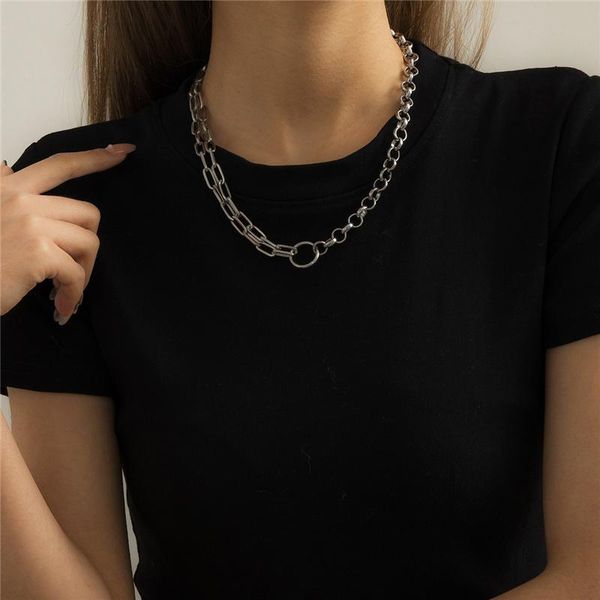 chains metal irregular necklace with geometric style simple unqiue design long lasting durable gift for women girl bn, Silver
chains metal irregular necklace with geometric style simple unqiue design long lasting durable gift for women girl bn, Silver