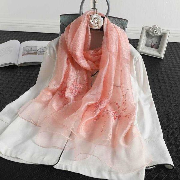 elegant and versatile wool embroidered silk scarf, Blue;gray
elegant and versatile wool embroidered silk scarf, Blue;gray