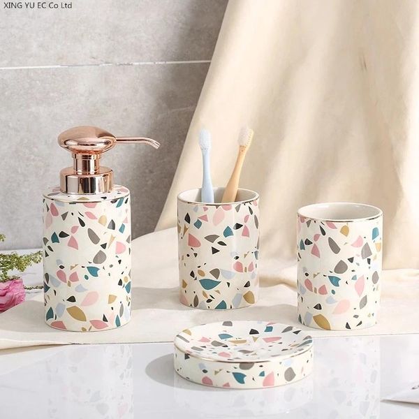 bath accessory set 4pcs household bathroom accessories/color ceramic toothbrush holder/soap dish/gargle cup/soap dispenser/bathroom supplies
bath accessory set 4pcs household bathroom accessories/color ceramic toothbrush holder/soap dish/gargle cup/soap dispenser/bathroom supplies