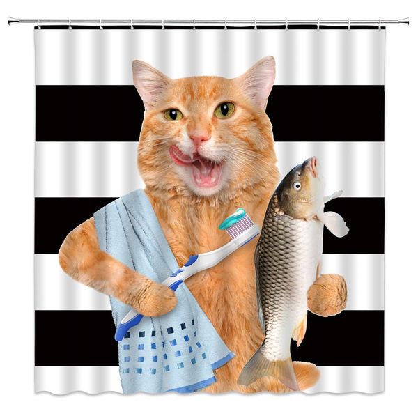 funny animals shower curtain drooling cat holding fish and toothbrush,70x70 inch polyester fabric bathroom accessories curtains
funny animals shower curtain drooling cat holding fish and toothbrush,70x70 inch polyester fabric bathroom accessories curtains