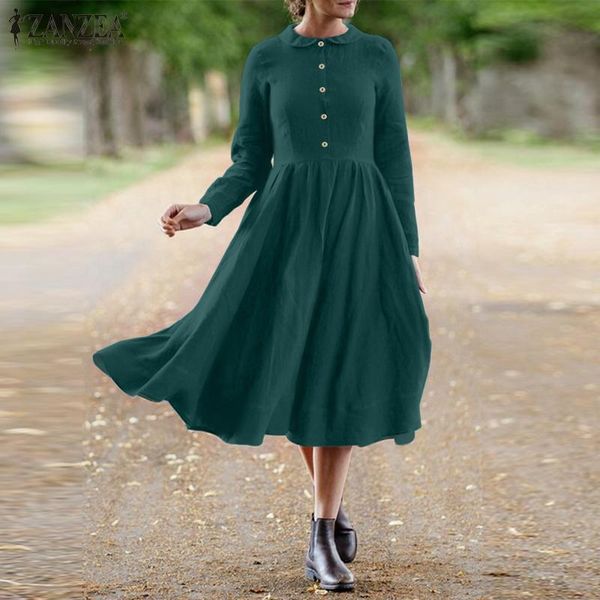 casual dresses zanzea 2021 elegant solid shirt dress women's spring sundress long sleeve midi vestidos female lapel button robe s-5xl, Black;gray
casual dresses zanzea 2021 elegant solid shirt dress women's spring sundress long sleeve midi vestidos female lapel button robe s-5xl, Black;gray