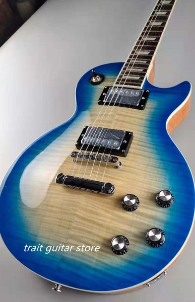 customized electric guitar, mahogany body, blue guitar, natural wood back, in stoc
customized electric guitar, mahogany body, blue guitar, natural wood back, in stoc