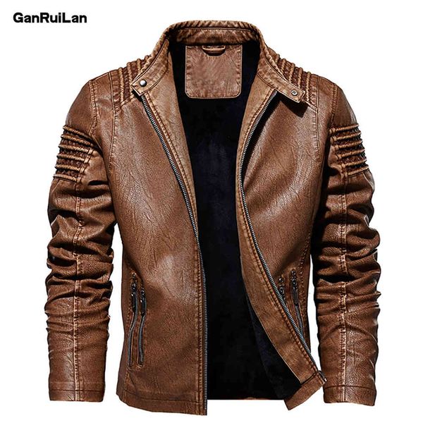 style leather jacket men winter fleece motorcycle pu leahter jacket male casual windbreaker ropa de hombre slim coat 210518, Black
style leather jacket men winter fleece motorcycle pu leahter jacket male casual windbreaker ropa de hombre slim coat 210518, Black