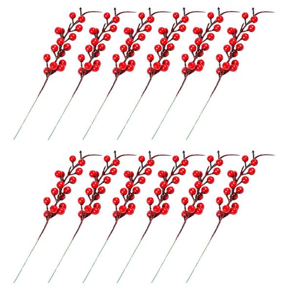 decorative flowers & wreaths 12 pcs simulated berry branch xmas artificial red decor
decorative flowers & wreaths 12 pcs simulated berry branch xmas artificial red decor