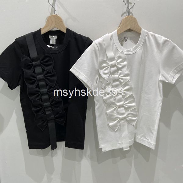 women's t-shirt japanese niche design spring and summer oblique bow decoration loose versatile short sleeved cotton t-shirt women, White
women's t-shirt japanese niche design spring and summer oblique bow decoration loose versatile short sleeved cotton t-shirt women, White