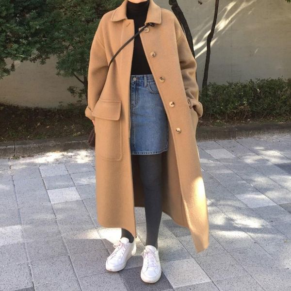 women's wool & blends alien kitty women coats french casual warm solid female winter single breasted retro oversize loose woolen chic l, Black
women's wool & blends alien kitty women coats french casual warm solid female winter single breasted retro oversize loose woolen chic l, Black