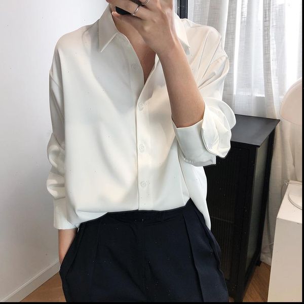 women shirts summer blouses chic design satin silk womens and ladies shirt blusas roupa feminina, White
women shirts summer blouses chic design satin silk womens and ladies shirt blusas roupa feminina, White