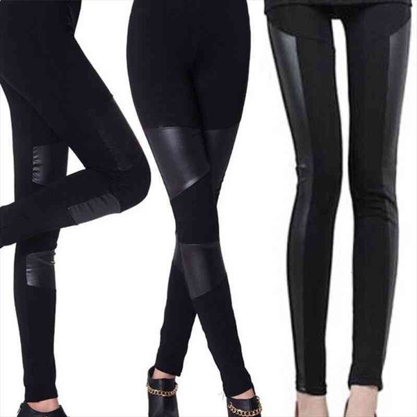 autumn winter warm patchwork womens legging stitching elastic leatherette stretchy slim ladies pencil black leather
autumn winter warm patchwork womens legging stitching elastic leatherette stretchy slim ladies pencil black leather