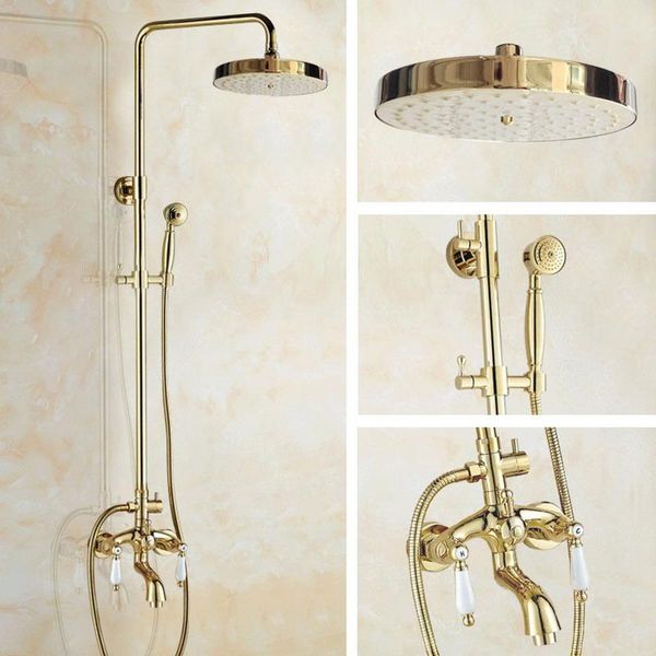 bathroom shower sets gold color brass two ceramic handle wall mounted rain head bath tub faucet set telephone shape hand spray mgf425
bathroom shower sets gold color brass two ceramic handle wall mounted rain head bath tub faucet set telephone shape hand spray mgf425