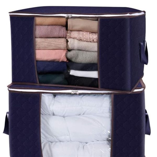 Large Capacity Non-woven Quilt Bag Three-layer Thickening With Side Handles Clothes Storage Bags
Large Capacity Non-woven Quilt Bag Three-layer Thickening With Side Handles Clothes Storage Bags