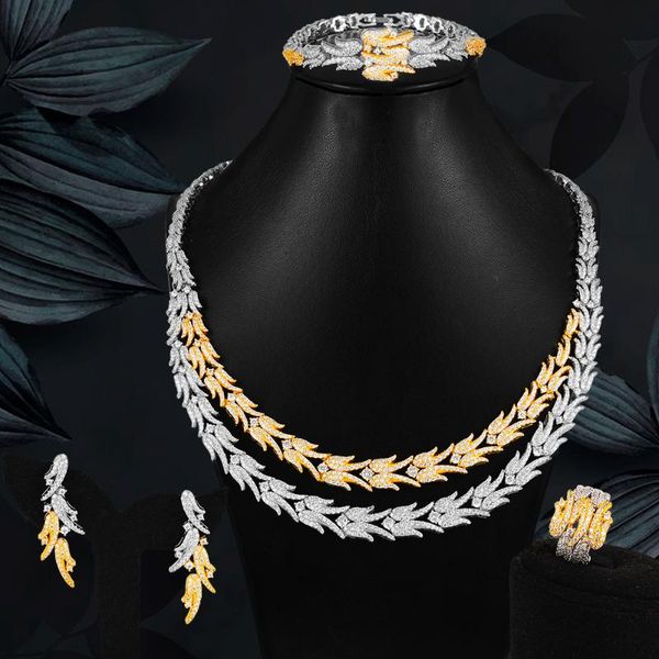earrings & necklace blachette brand noble luxury dubai woman bridal wedding jewelry sets earring bracelet bangle ring set high quality, Silver
earrings & necklace blachette brand noble luxury dubai woman bridal wedding jewelry sets earring bracelet bangle ring set high quality, Silver