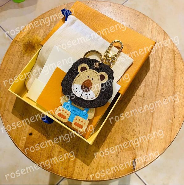 with box luxury cartoon animal keychain pu leather key chain keyring holder brand designers letter lion pattern car pendant buckle men women, Silver
with box luxury cartoon animal keychain pu leather key chain keyring holder brand designers letter lion pattern car pendant buckle men women, Silver