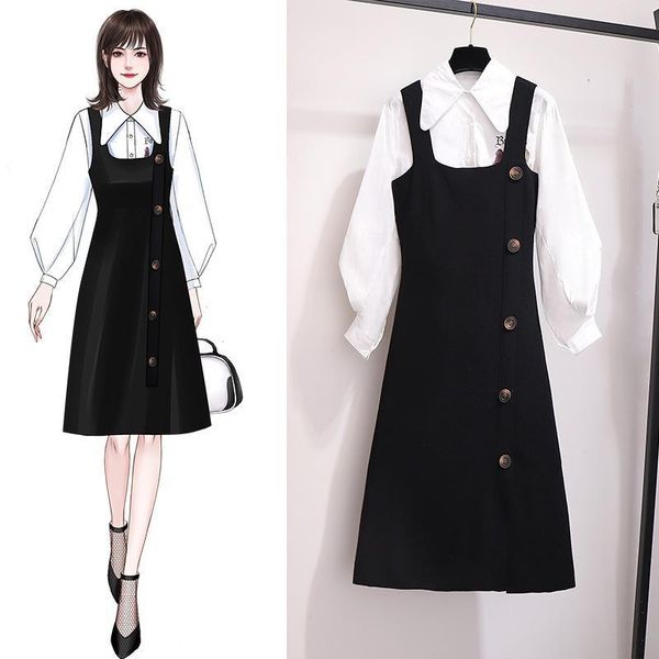two piece dress ichoix autumn knitted-out 2 piece of korean-style women's clothing office white work blouse define elegant thin black f
two piece dress ichoix autumn knitted-out 2 piece of korean-style women's clothing office white work blouse define elegant thin black f